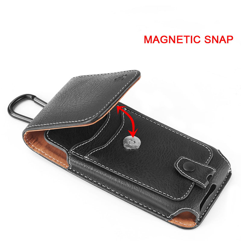 Cellphone Mobile Premium Faux Leather Vertical Universal Case Pouch With Dual Card Slot - 2 COLOR OPTIONS