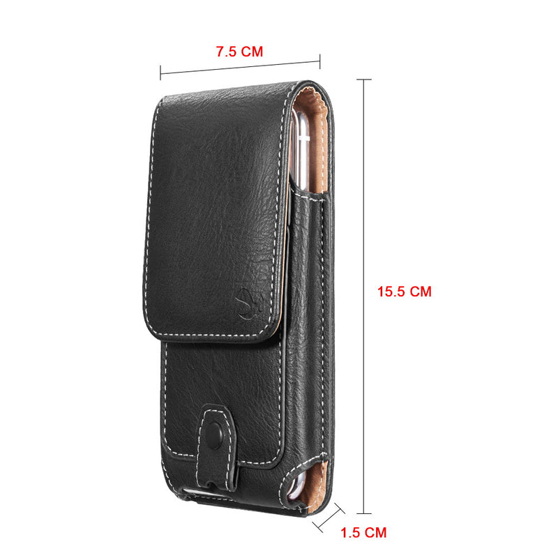 Cellphone Mobile Premium Faux Leather Vertical Universal Case Pouch With Dual Card Slot - 2 COLOR OPTIONS