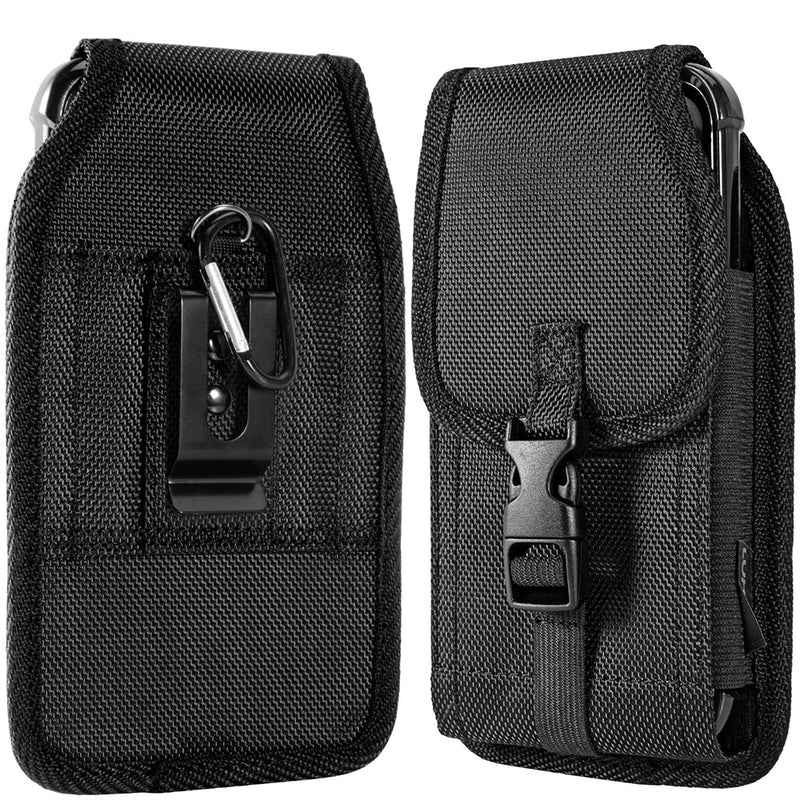 Universal 6.3” Large Nylon Vertical Pouch With Front Buckle