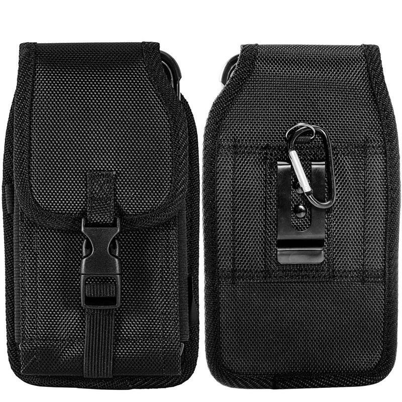 Universal 6.3” Large Nylon Vertical Pouch With Front Buckle