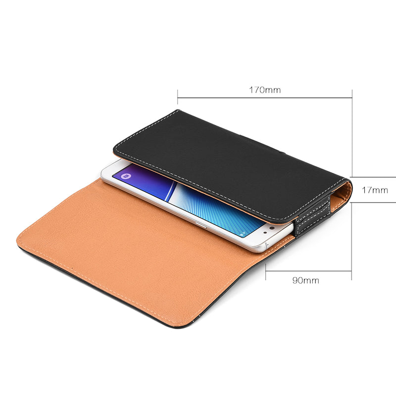 Cellphone Mobile Horizontal Universal Case PU Leather Pouch With Dual Card Slot - 2 COLOR OPTIONS