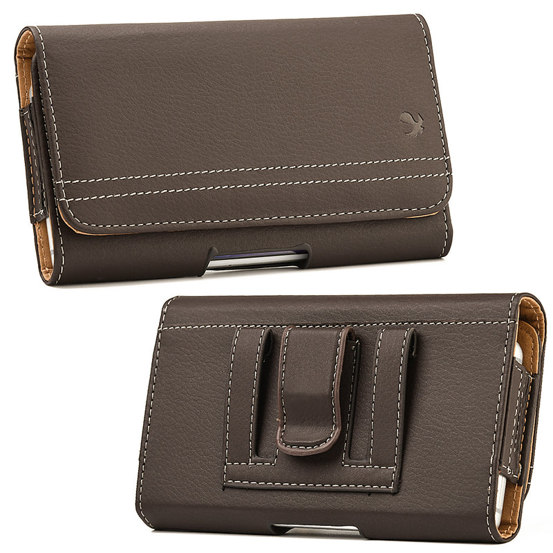 Cellphone Mobile Horizontal Universal Case PU Leather Pouch With Dual Card Slot - 2 COLOR OPTIONS