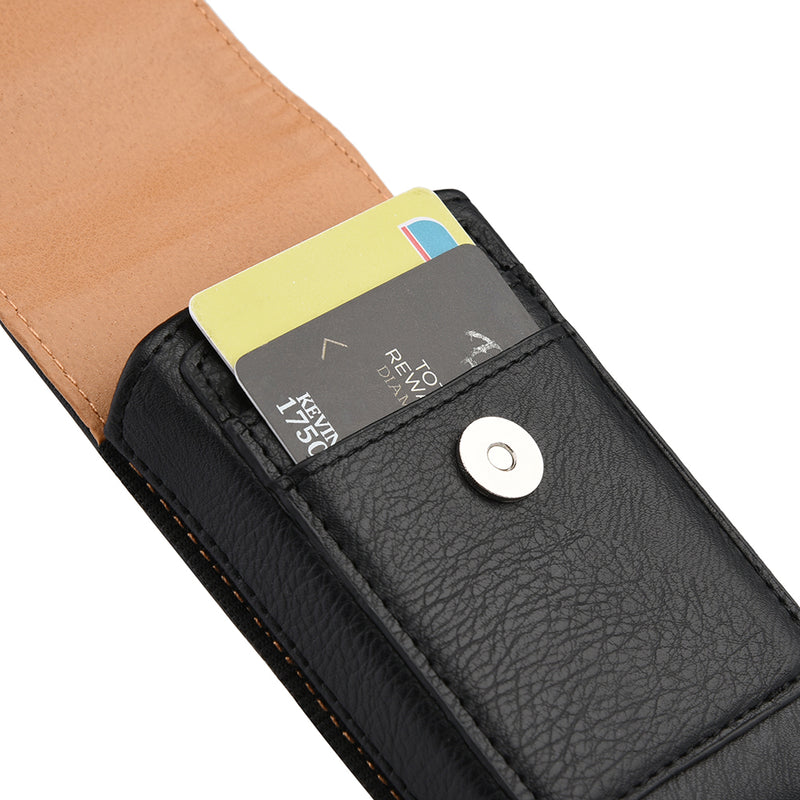 Cellphone Mobile Vertical Leather Universal Case With Dual Card Slot - 2 COLOR OPTIONS