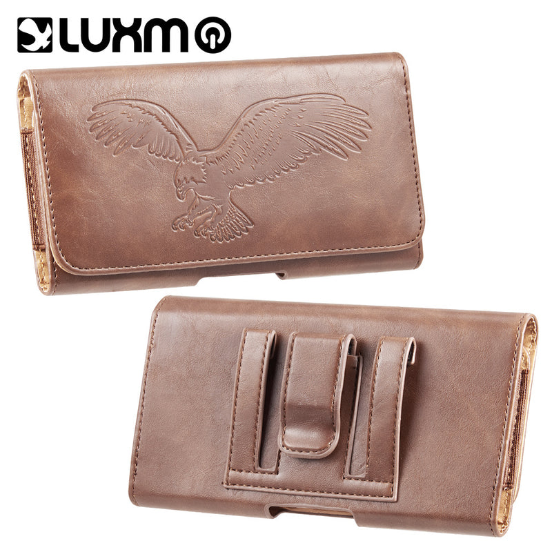 Cellphone Horizontal Universal Mobile Case PU Leather Pouch With Dual Card Slot - 2 COLOR OPTIONS