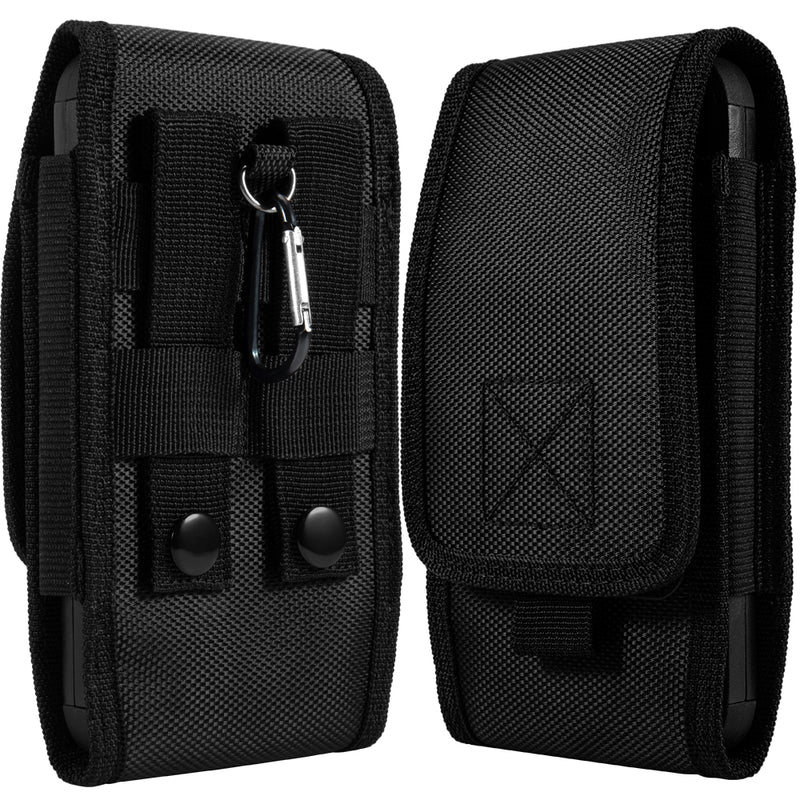 Cellphone Extra Large Size 7 Nylon Horizontal Mobile Case With Front Buckle And Card Slot – 2 COLOR OPTIONS